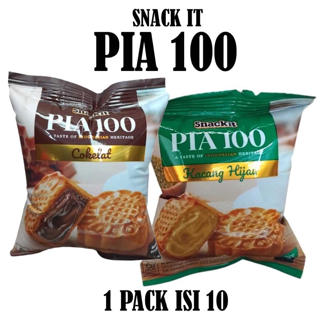 

snackit pia 100 isi 10 - snackit moon cake cokelat - snackit mooncake kacang ijo