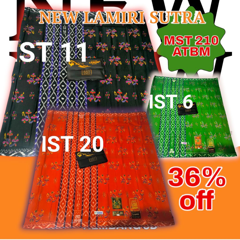Sarung Lamiri Sutra Asli, Sarung Lamiri Mst S-90, Sarung Lamiri Jahit Tengah Sutra 90%