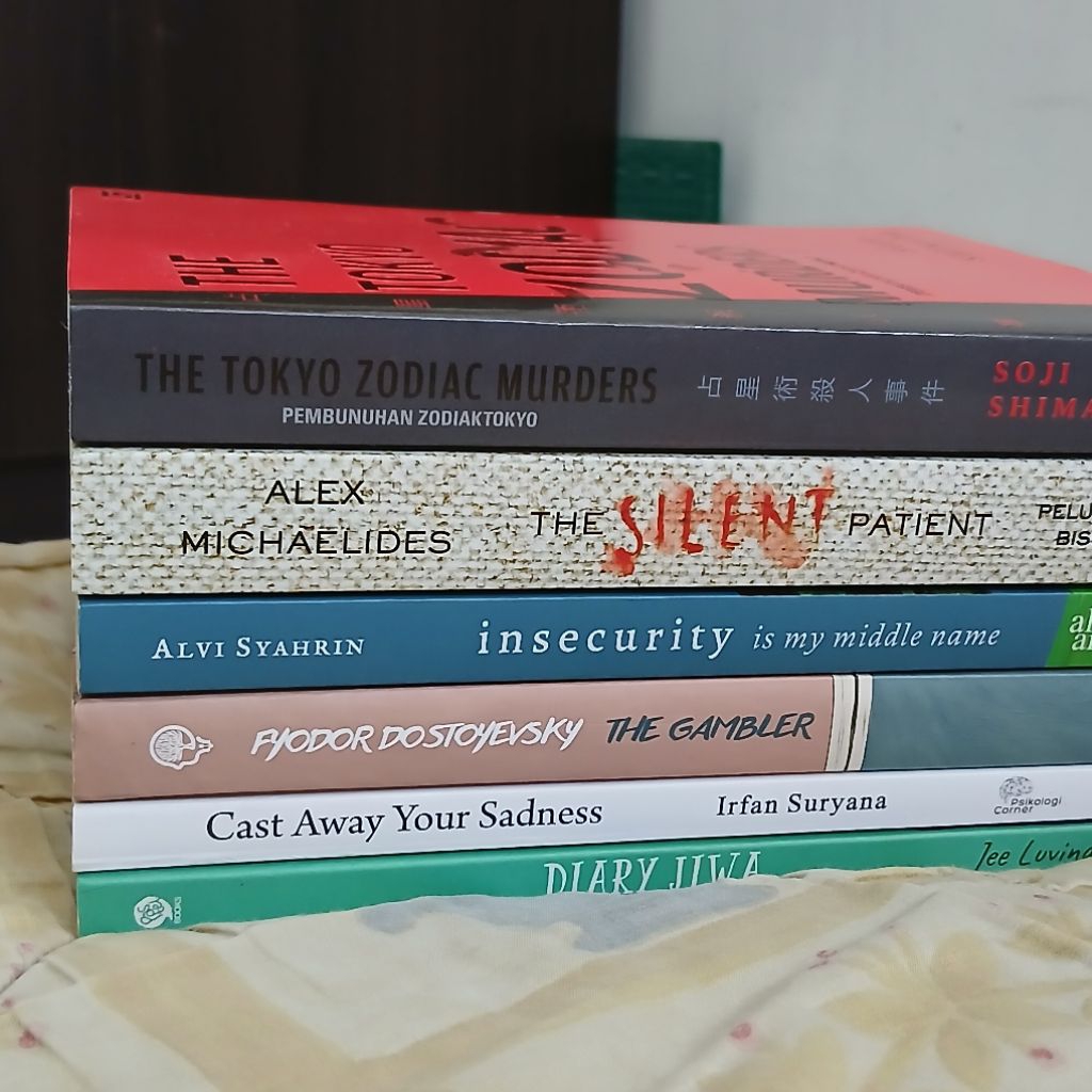 original buku novel preloved bekas indonesia tokyo zodiac silent patient insecurity