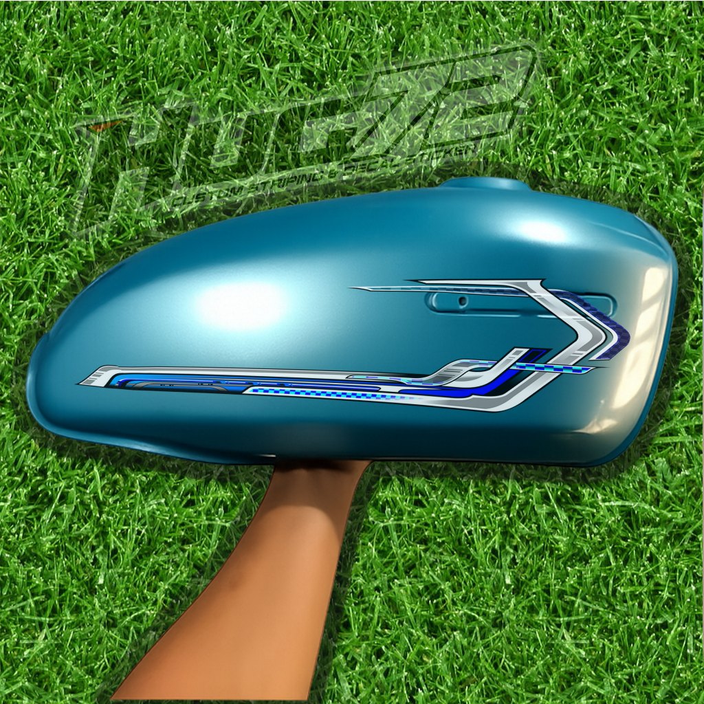 06 STICKER STRIPING MOTOR CB 100 - STICKER STRIPING MOTOR CB 100 PREMIUM GRAFIK