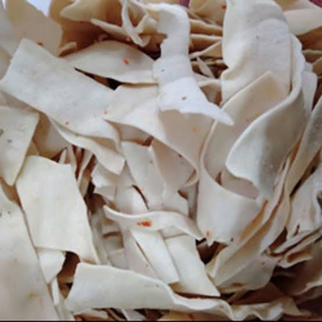 

kerupuk slondok pedas manis 1kg mentah siap goreng