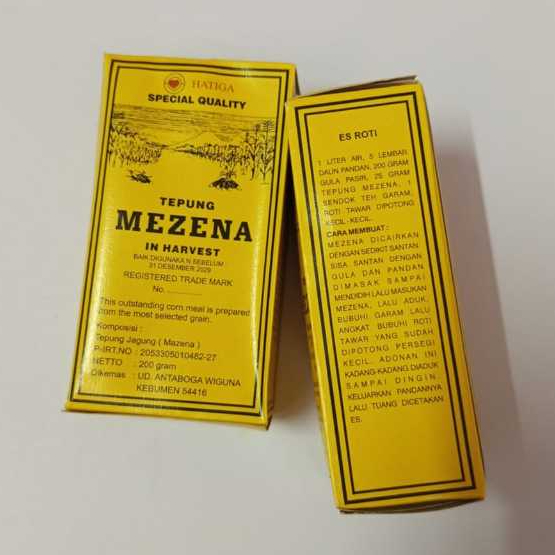 

Tepung Maizena Hatiga Mezena in Harvest 200gr