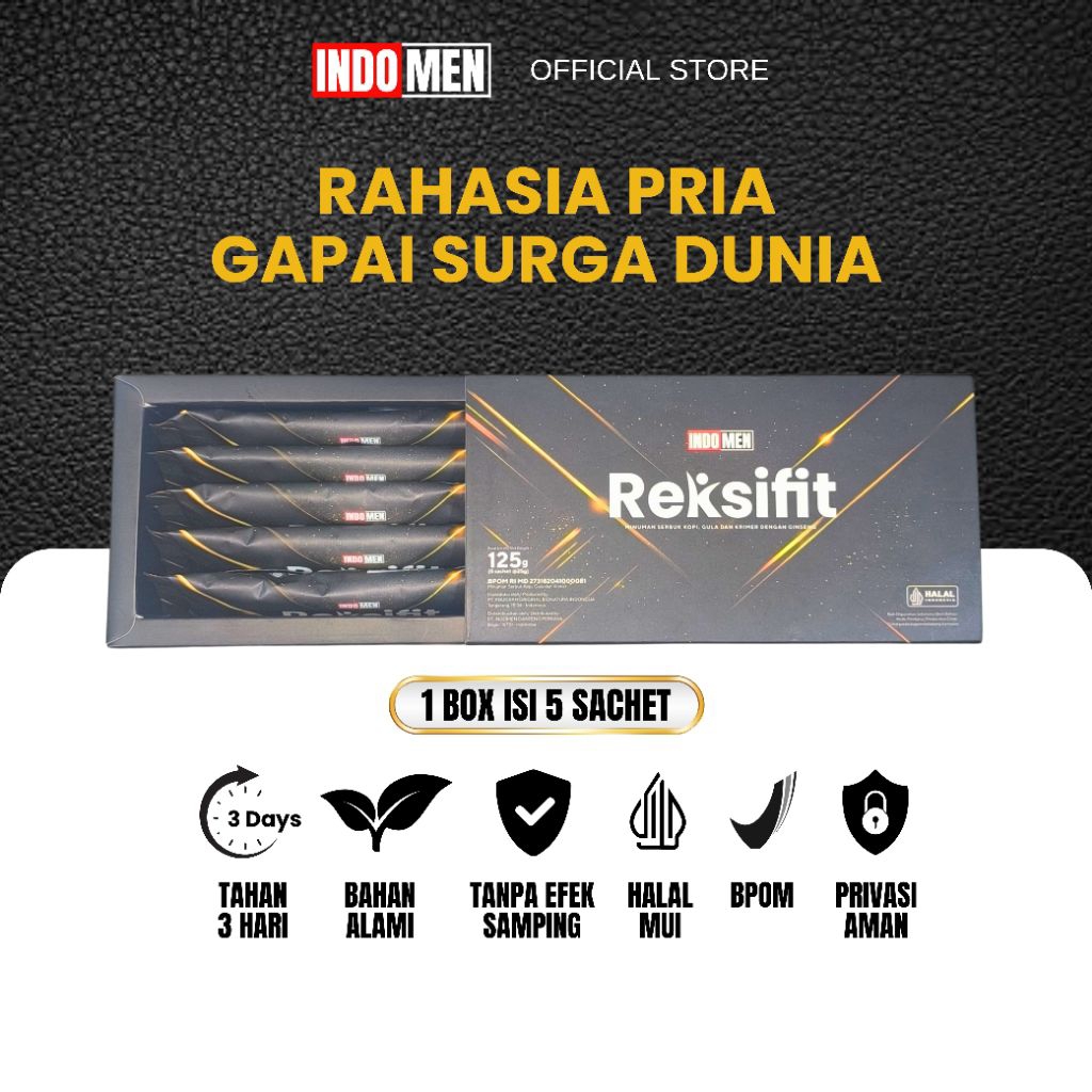 

INDOMEN Reksifit 1 Box 5 Sachet Kopi Vitalitas Pria Viral