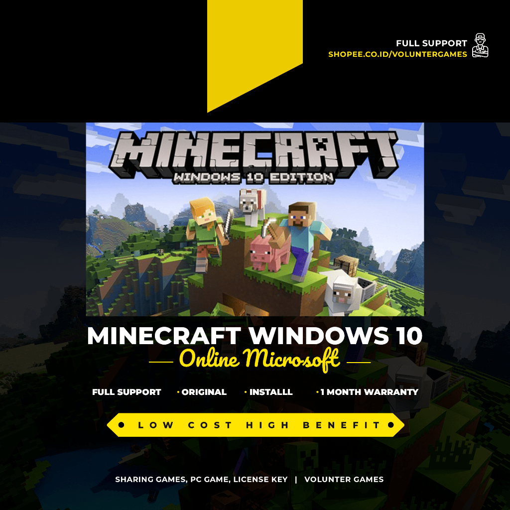 MINECRAFT BEDROCK EDITION PC ORIGINAL MICROSOFT
