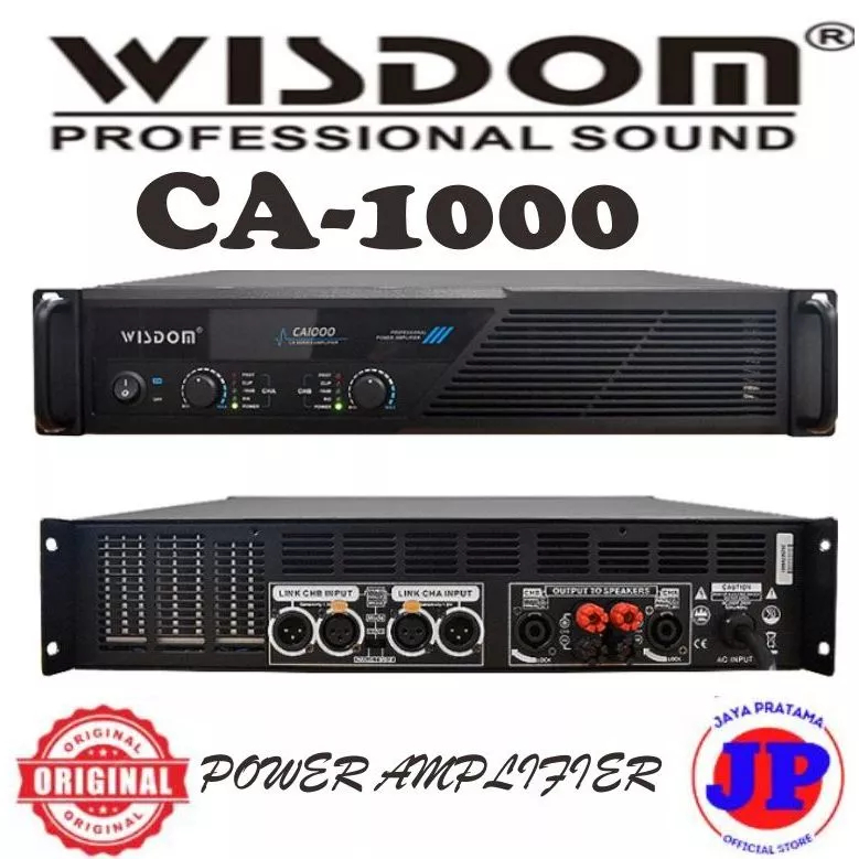 Wisdom CA-1000 Dual Channel Power Amplifier Wisdom CA1000