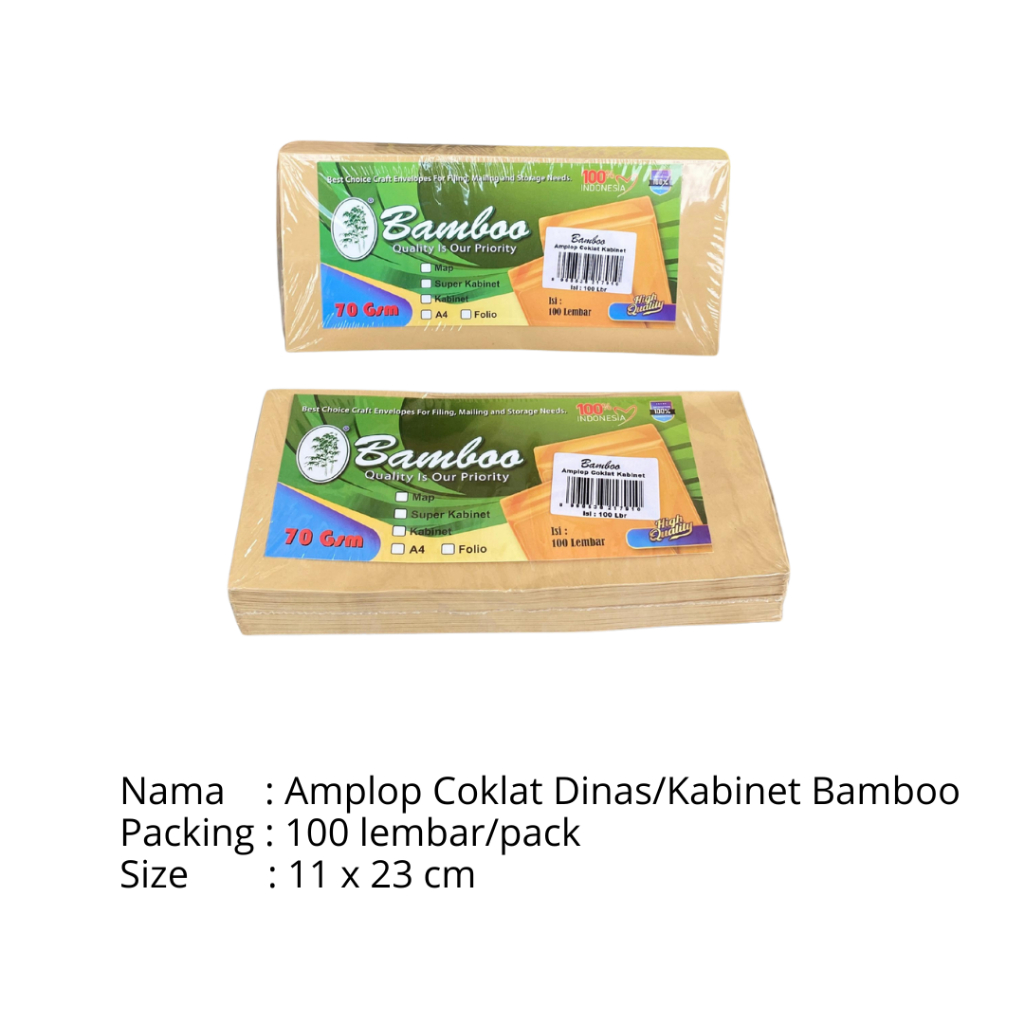 

Amplop Coklat Dinas/Kabinet Bamboo
