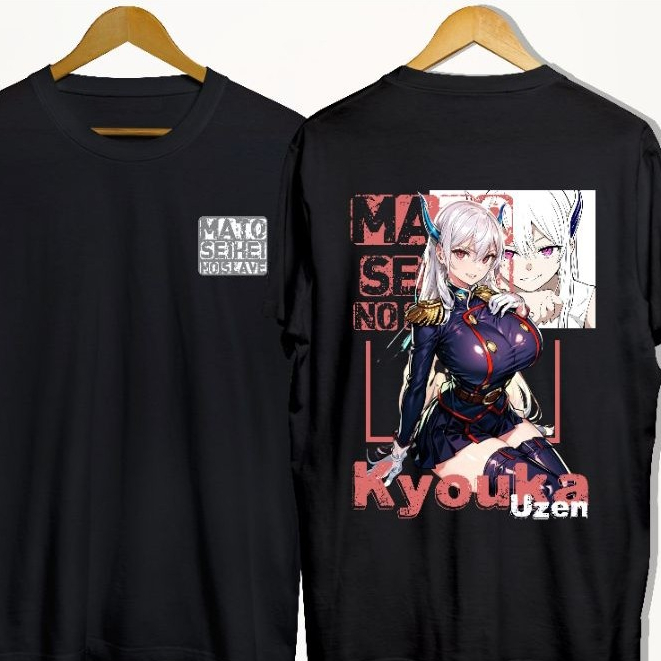 Kaos Kyouka Uzen Mato Seihei No Slave Pakaian Unisex Bahan Cotton Combed 24s
