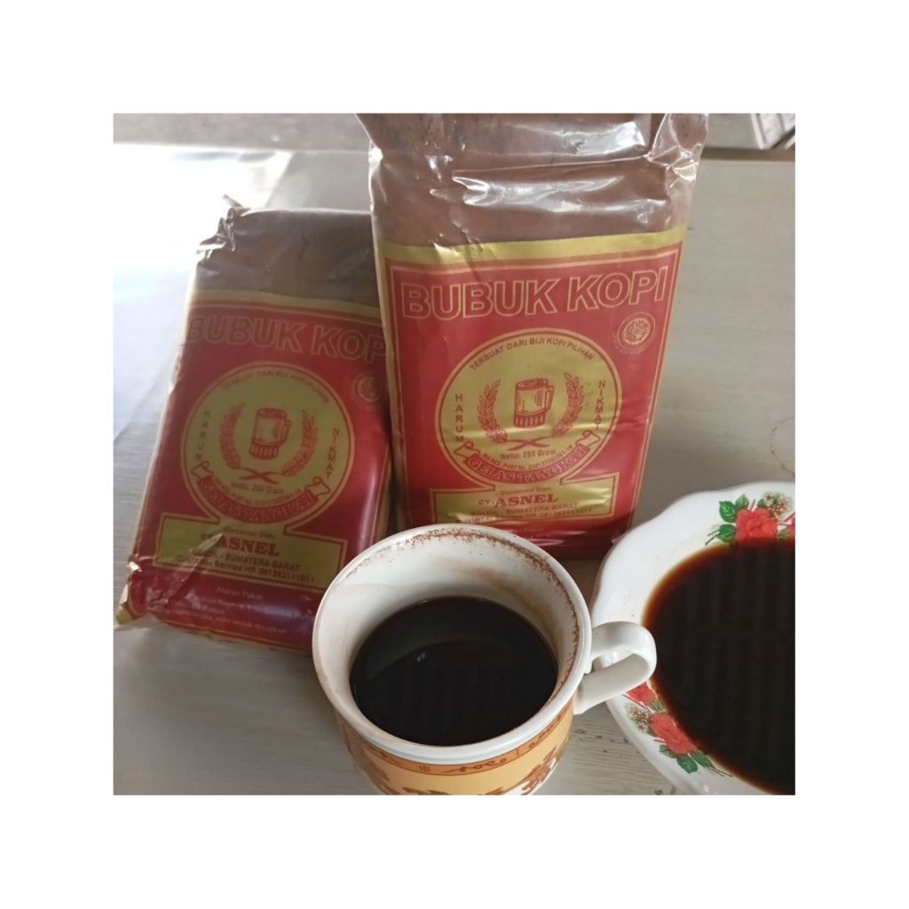 

Kopi Bubuk Asnel/Kopi Bubuk Gelas Tangkai Asnel/Kopi Asli Solok