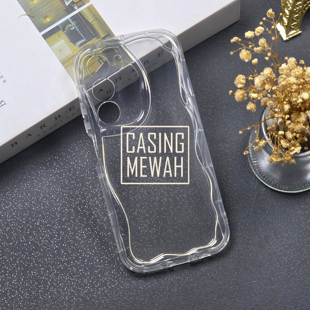 Softcase Silikon Bening motif Melting Gelombang Case Realme P3 Lite Realme C71