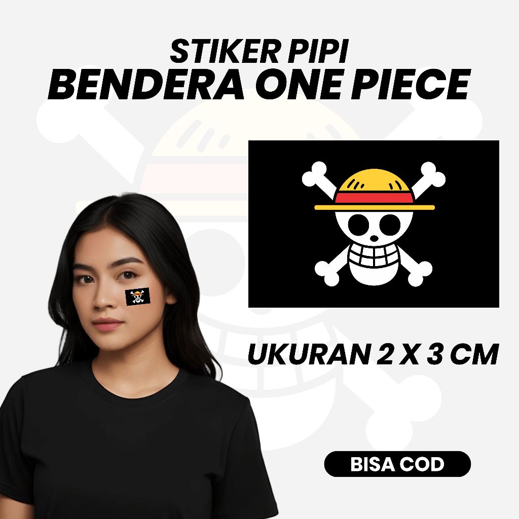 

STICKER PIPI BENDERA ONE PIECE TERMURAH-STICKER ONE PIECE BIJIAN SUDAH CUTTING/TINGGAL TEMPEL