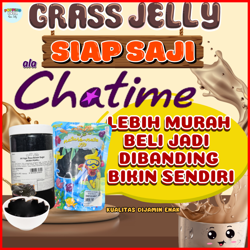 

GrassJellyCincauAlaChatimePerpaduan FOOD STATION Susu UHT Original - Grass Jelly Ala Chatime 1 KG | Cocok Untuk Semua Jenis Minuman