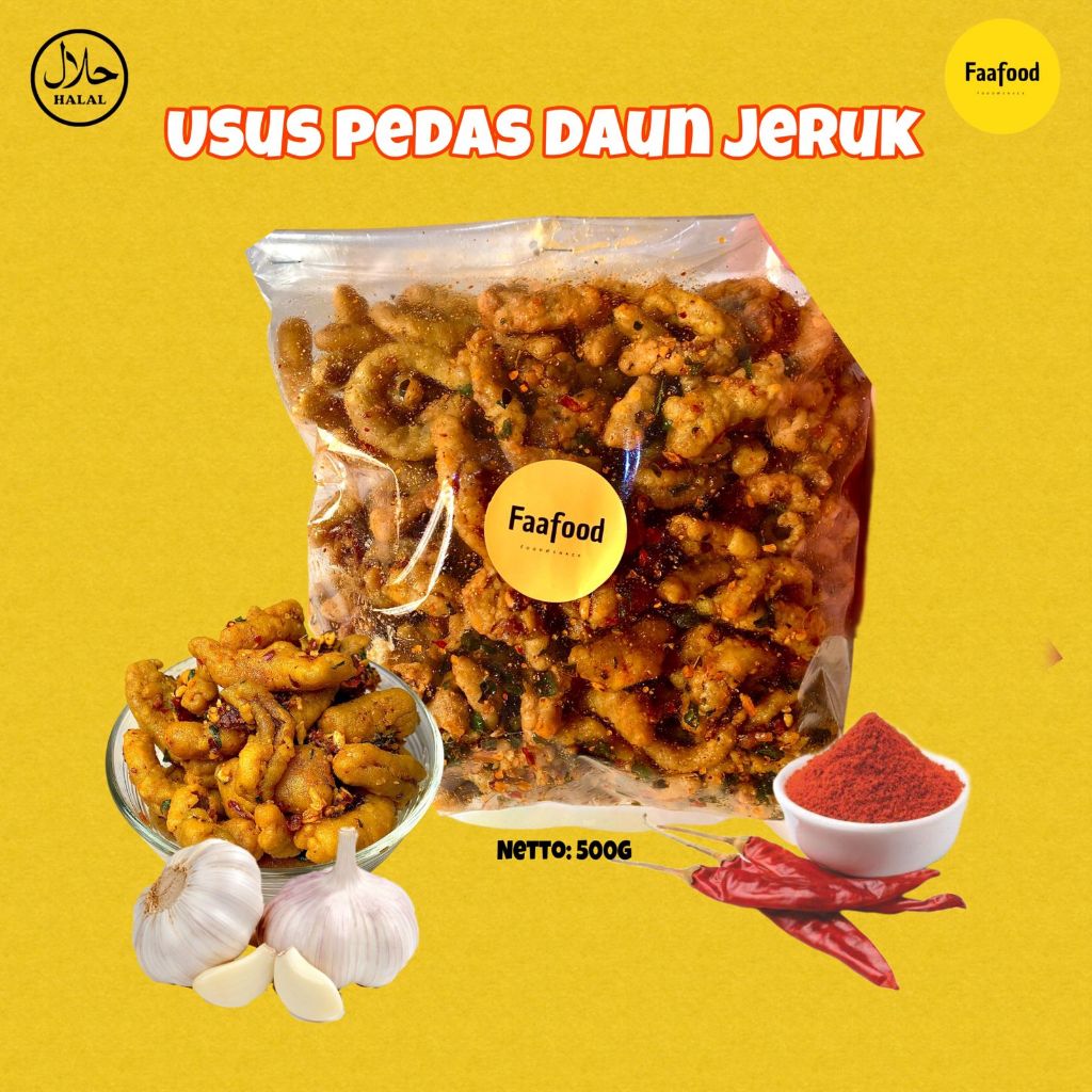 

Faafood Keripik Usus Crispy 1 Kg Bumbu Pedas Daun Jeruk