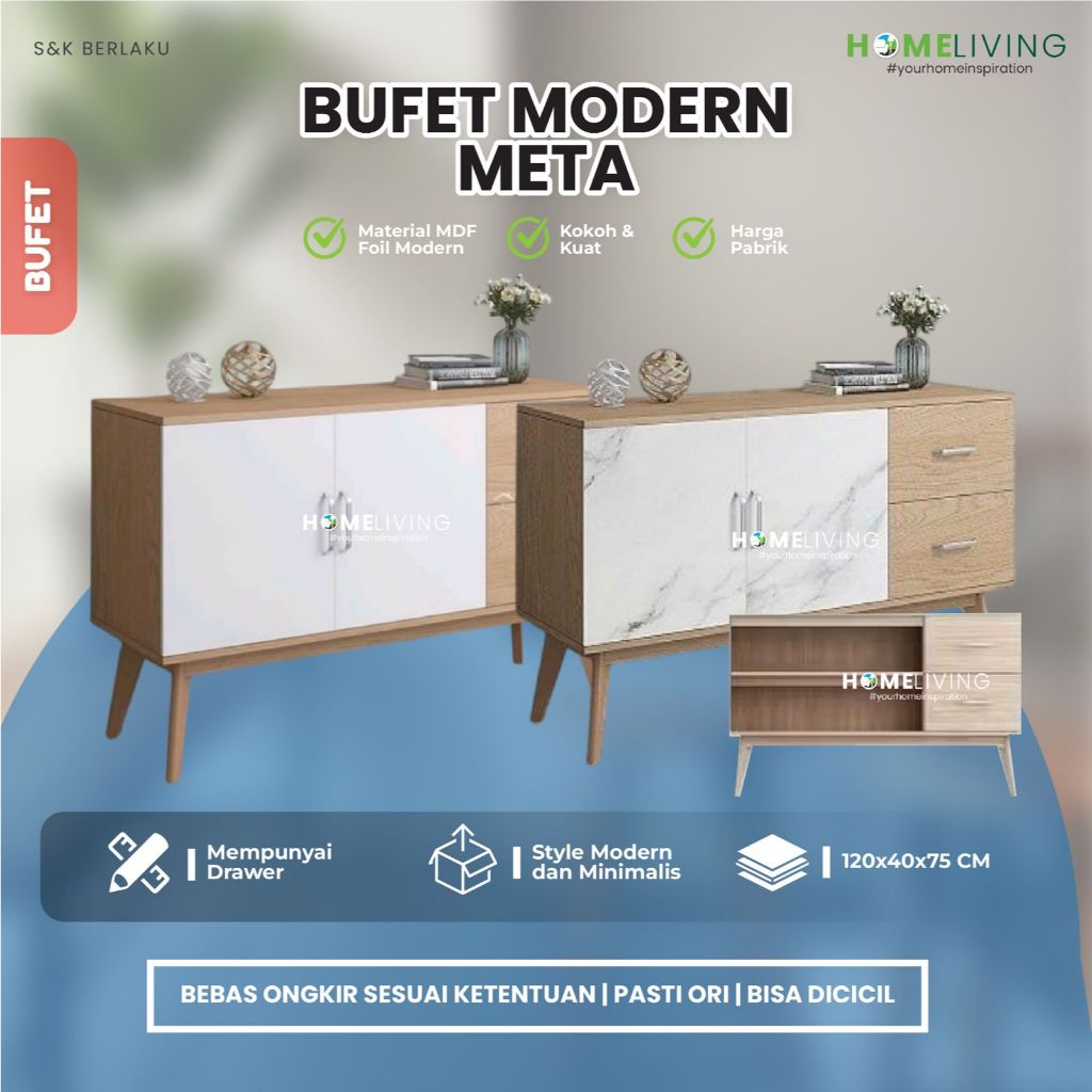 HOMELIVING-/buffet stylish/buffet multifungsi/kabinet/lemari kecil