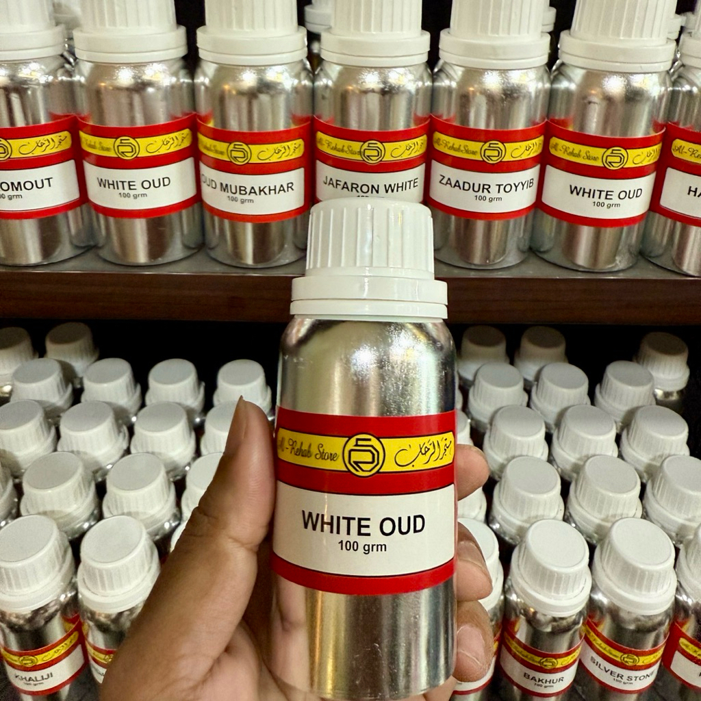 White Oud | Gahru Putih | AlRehab Bibit 100ml Parfum Arabian Original Segel Al Rehab 100.Ml Bibit Pa