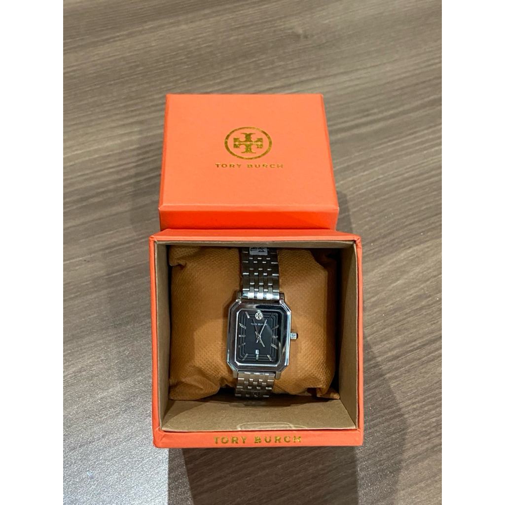 NEW Jam Tangan Tory Burch Silver/Black ORI