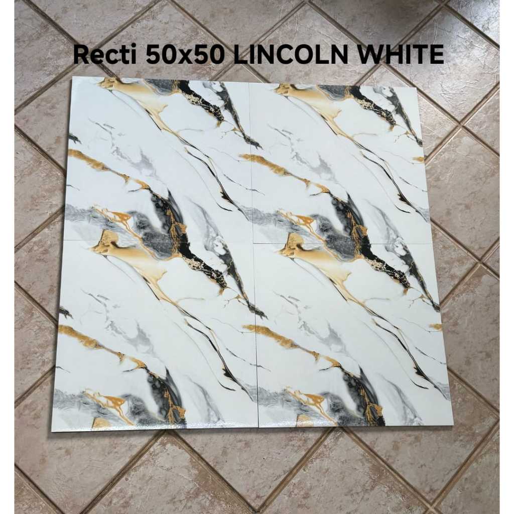 Keramik Uno Lincoln White 50x50 - kilat Cutting Medan