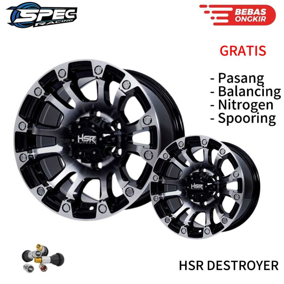 Velg Mobil Racing Ring 15 Hsr Destroyer Untuk Triton Hilux Dan Panther