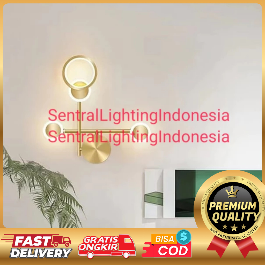 SL804-4 LAMPU DINDING HIAS MINIMALIS AESTHETIC GOLD KAMAR TIDUR TERAS RUMAH MODERN WALL LAMP