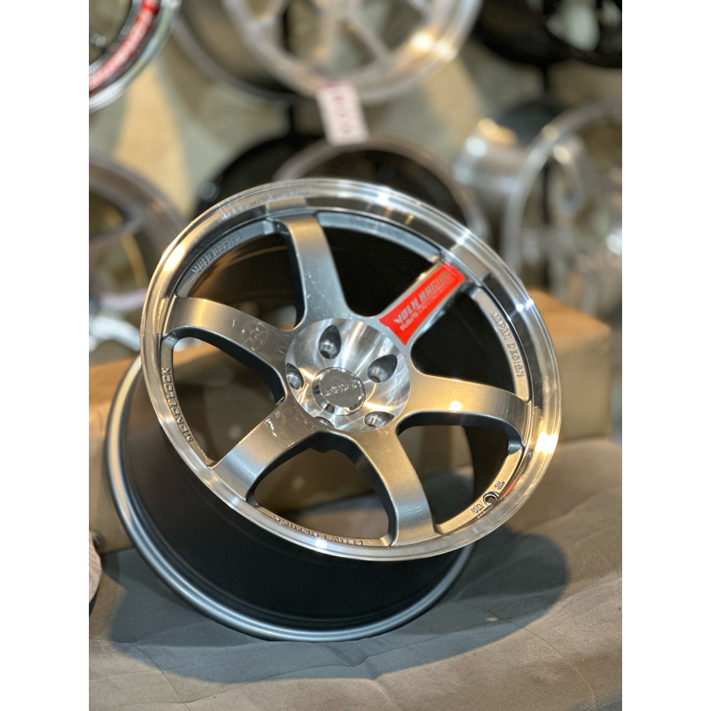Velg TE37 SL Gunmet Lip Polis R18 Prospeed Kondisi Baru