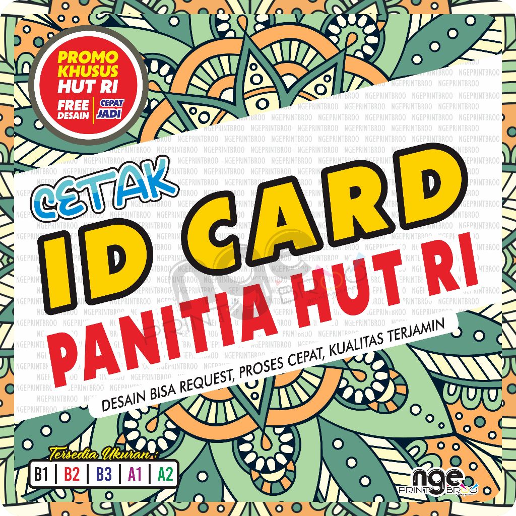 

Name Tag Panitia 17 agustus // Id Card Panitia 17 an