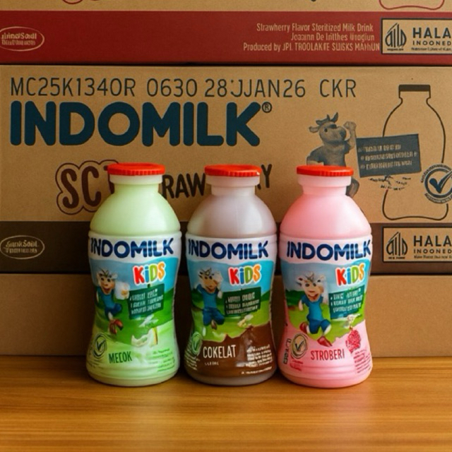 

INDOMILK KIDS BOTOL SCI 190 ML 1 KARTON ISI 24 BOTOL