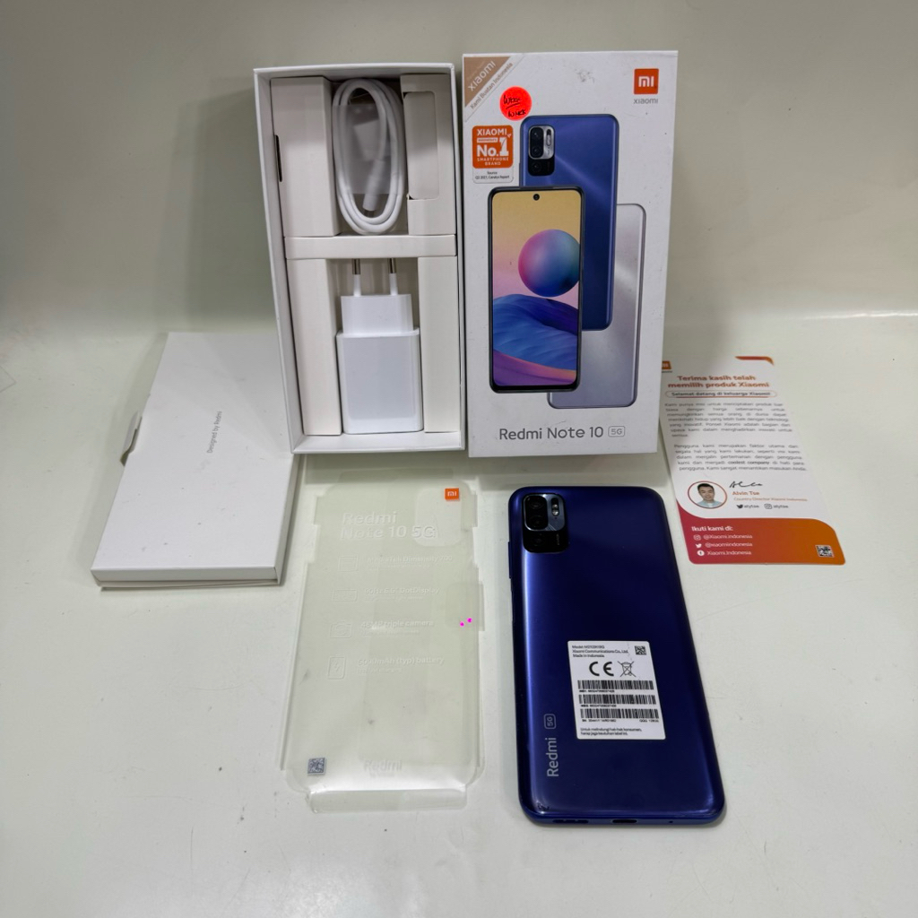 Xiaomi Redmi Note 10 5G 8/128gb Fullset Second Garansi Resmi