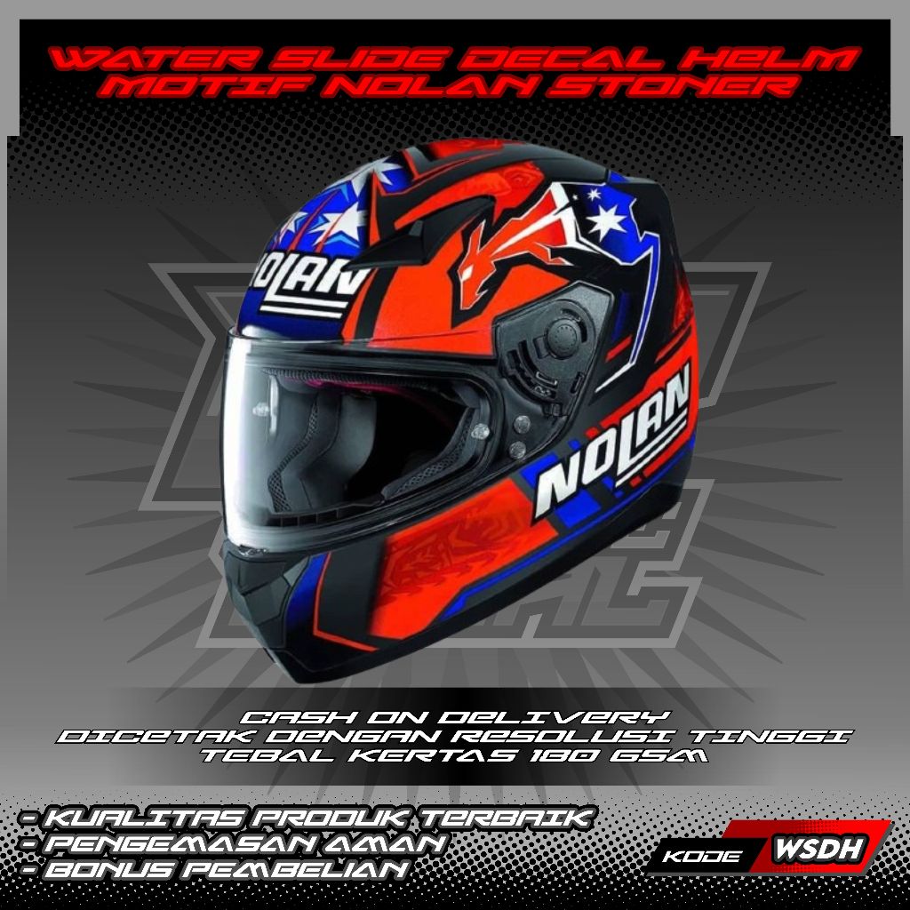 WATER SLIDE DECAL HELM MOTIF NOLAN STONER