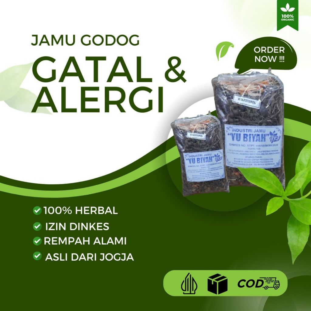 

Paket Obat Gatal Eksim Scabies Alergi Jamu Godog Herbal