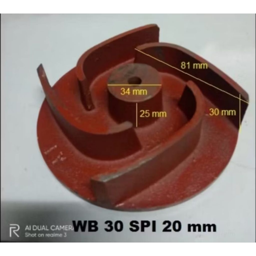 Kipas WB30 Honda Spi 20mm Alkon Water Pump Honda WB30