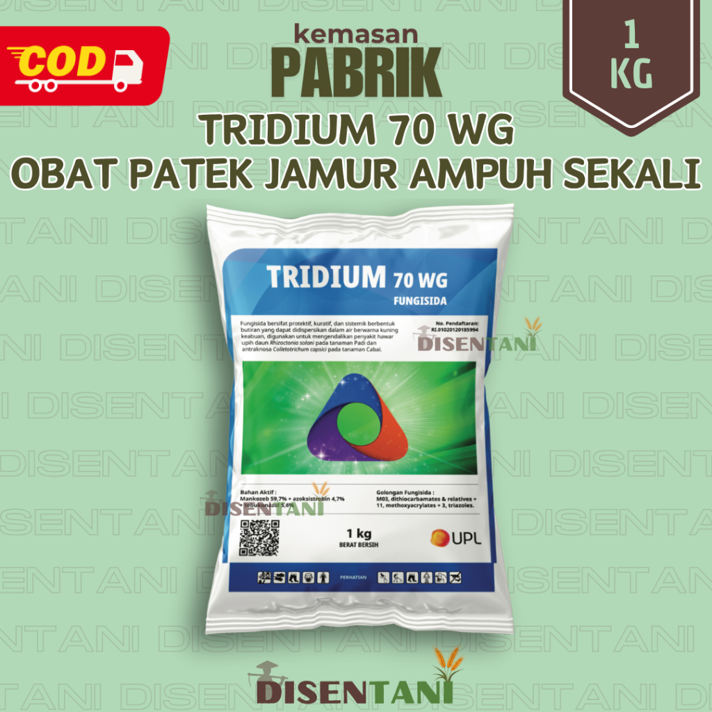 Obat Jamur Tridium 1kg - Fungisida Sistemik dan Kontak Ampuh untuk Tanaman Daun dan Akar