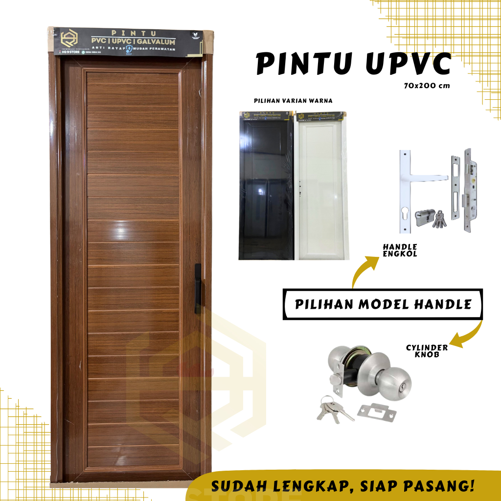Pintu UPVC 70x200cm | Pintu WC | PINTU UPVC FOR WC