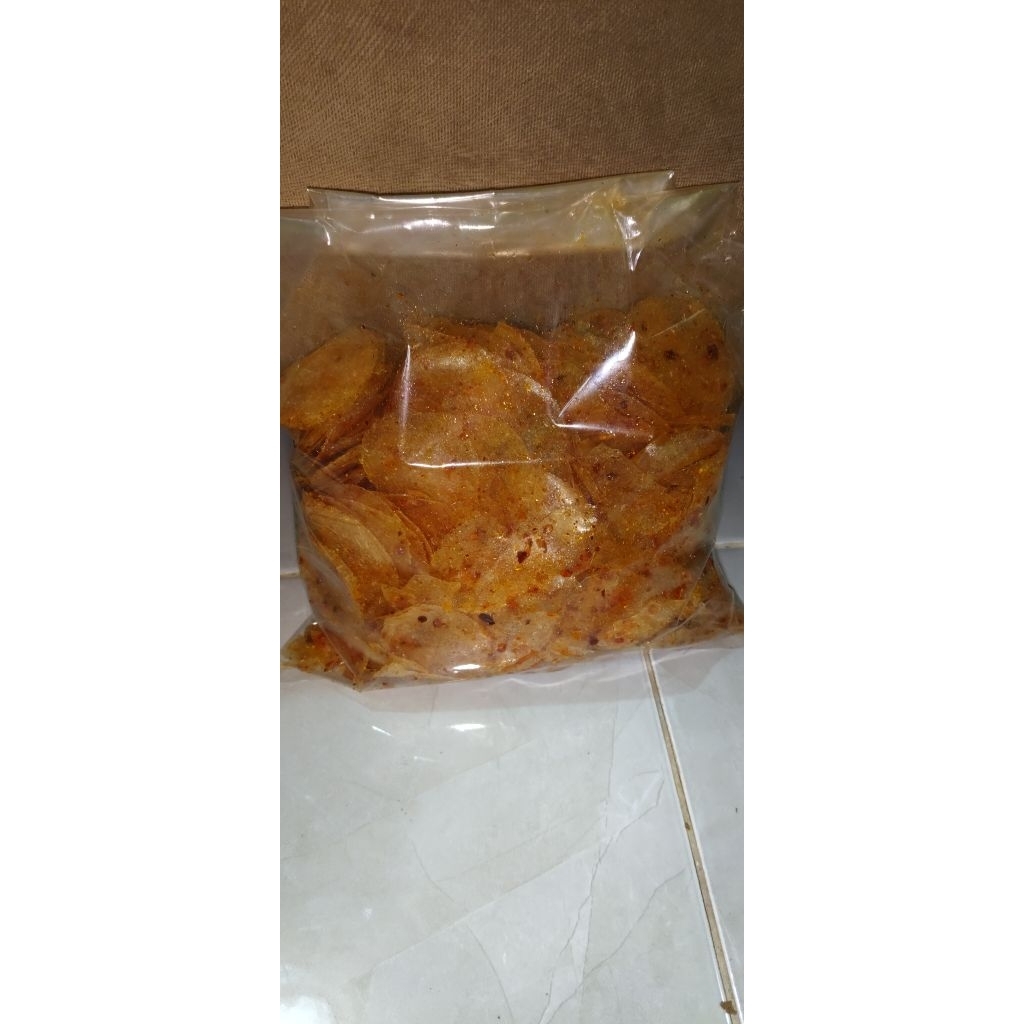 

kripik kaca extra pedas gurih kemasan 250 gram