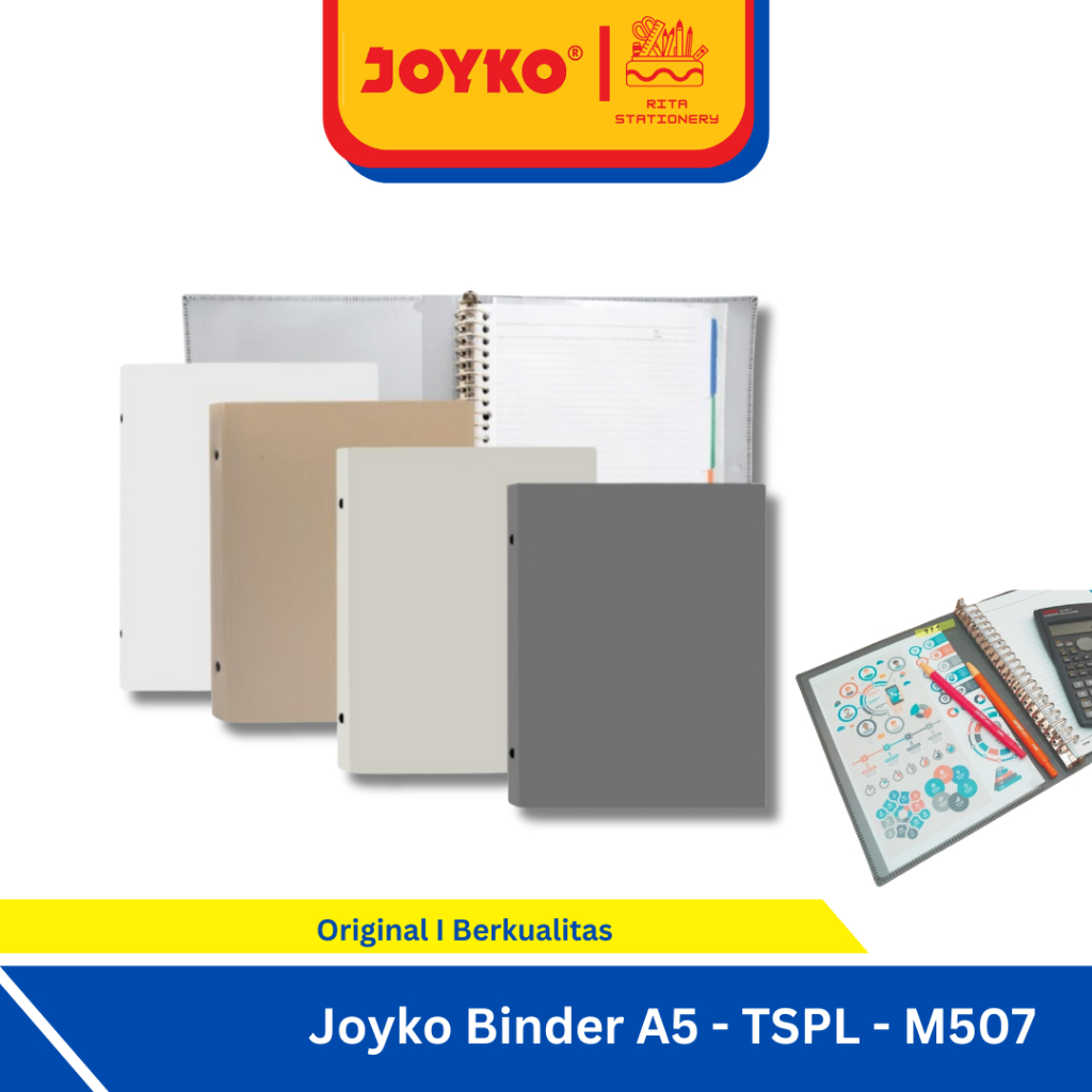 

Joyko Binder Note Catatan Sekolah Kuliah ukuran A5 -TSPL-M507 - White ( Putih ), Light Brown ( Coklat Muda ), Dark Brown ( Coklat Tua ), Dark Grey ( Abu-Abu Tua )