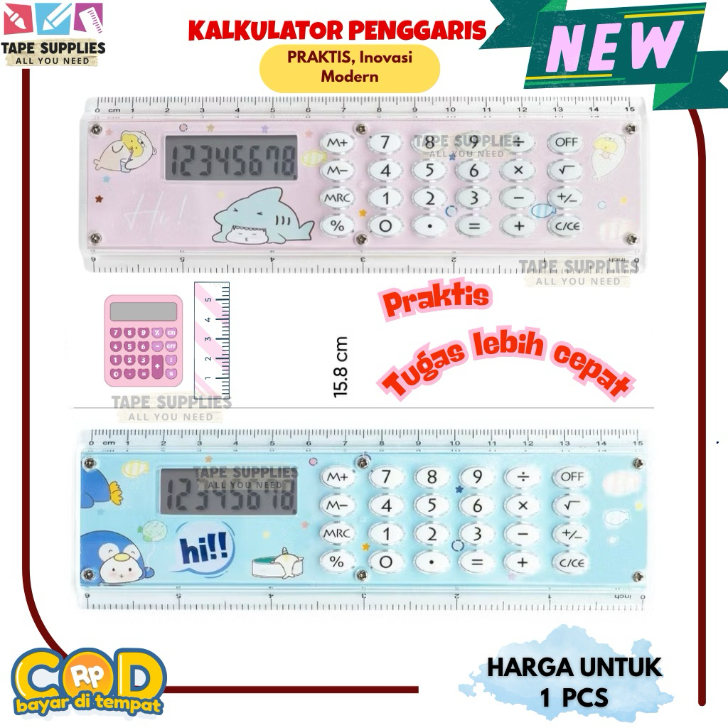

JOYKO Penggaris Kalkulator 2IN1 Multifungsi / Penggaris Calculator RL-CC73