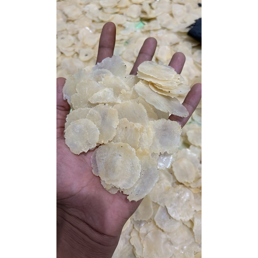 

Emping melinjo mentah 1kg kering pasar siap goreng sp biji 1&2