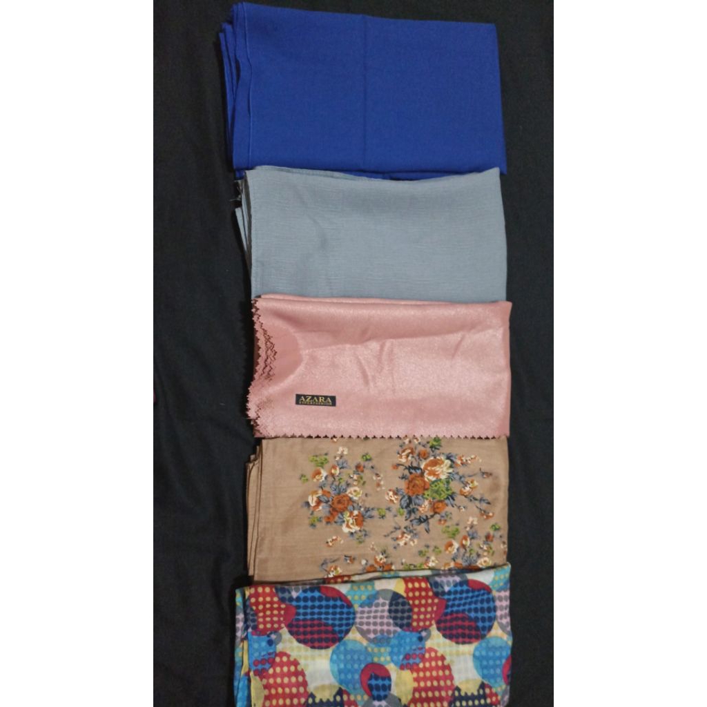 BUY 1 GET 5 Preloved Hijab Jilbab Segiempat Segi Empat Paris Saudia Umama Ansania Katun Rawis Polly 