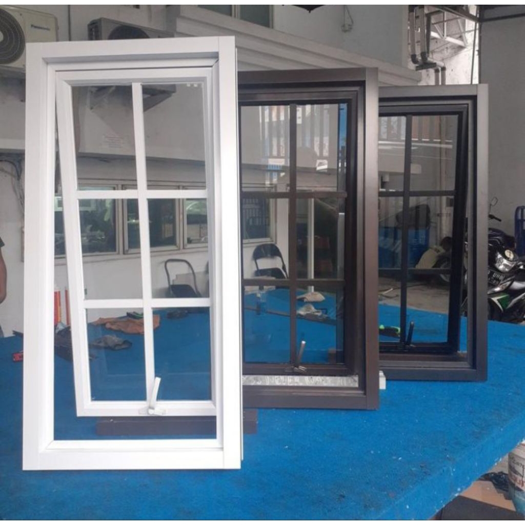 kusen jendela aluminium ornamen 3" ukuran 50x100 fast respon