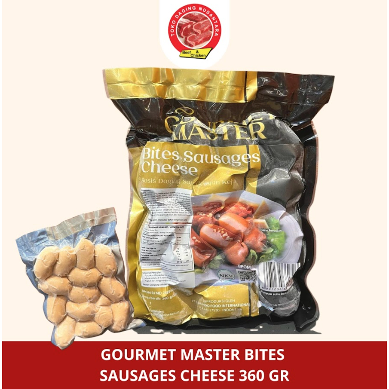 

GOURMET MASTER BITES SAUSAGES CHEESE 360GR