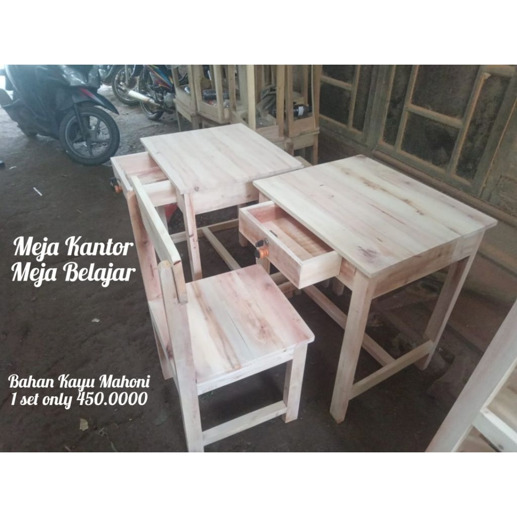 meja kantor meja belajar kayu mahoni meja kerja