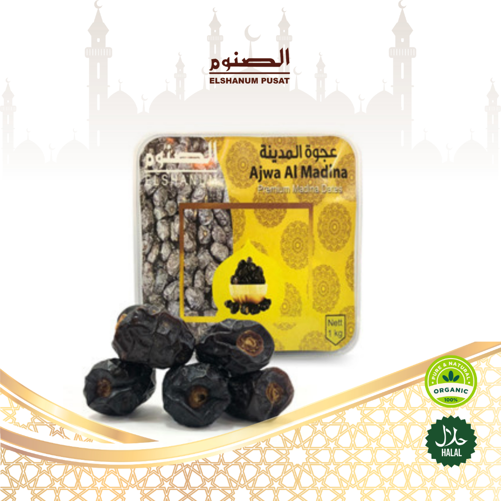 

Kurma Ajwa Al Madinah 1kg Premium / Kurma Nabi / Oleh - Oleh Haji & Umrah / Elshanum