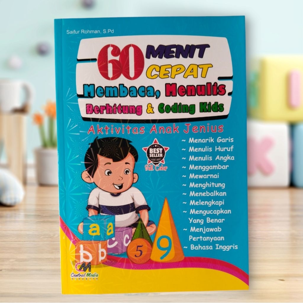 Buku 60 Menit Cepat Membaca Menulis Berhitung & Coding Kids Aktivitas Anak Jenius Best Seller Aktivi