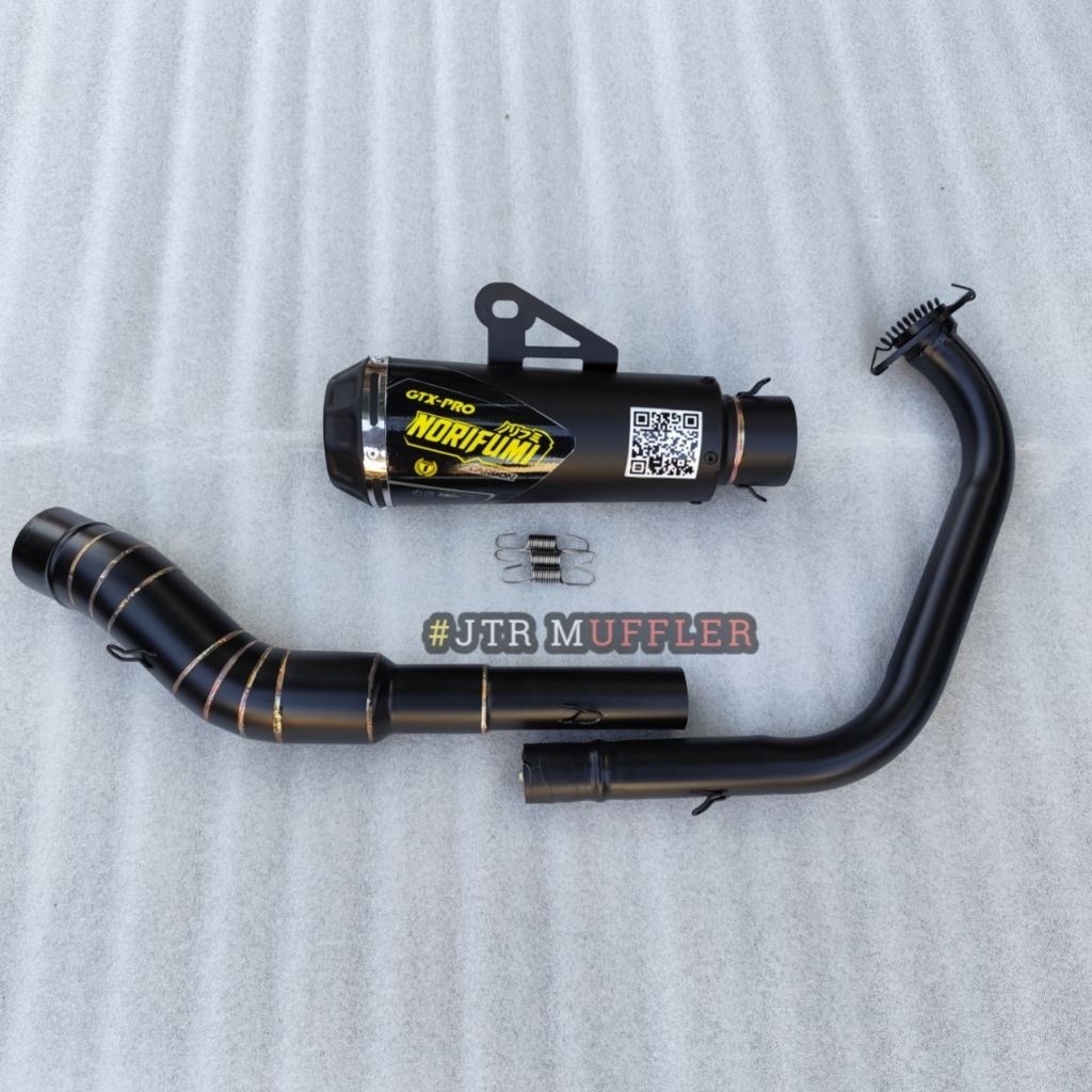 Knalpot Norifumi Gtx Black Vixion R15 Satria Fu Jupiter mx Sonic Supra gtr Cb 150r mx king Xabre Gsx