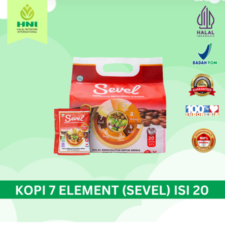 

Kopi Sevel Elemen 20 Saset | Kopi Herbal 7 Elemen | Kopi Sevel Per Pouch 20 Sachet FH / Kopi 7 Elemen