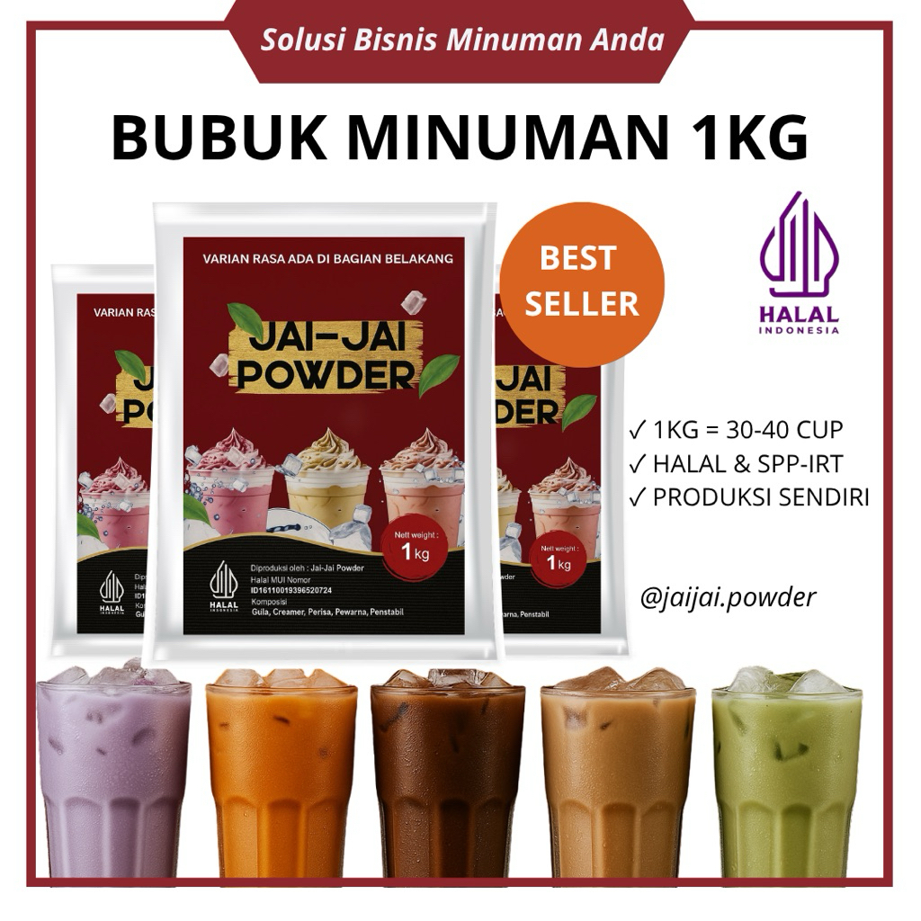 

BUBUK MINUMAN 1KG / SERBUK MINUMAN ANEKA RASA / JAI JAI POWDER
