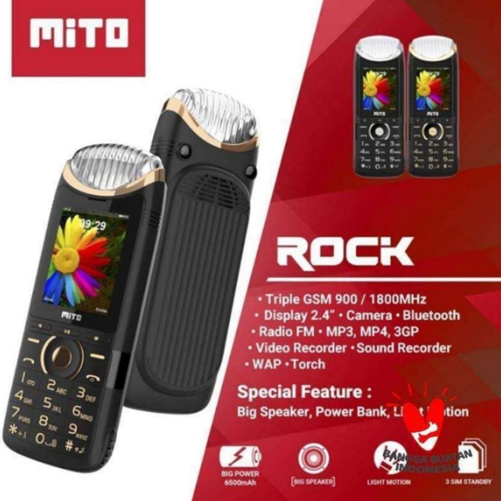Handphone Mito 850 Rock Feature Phone