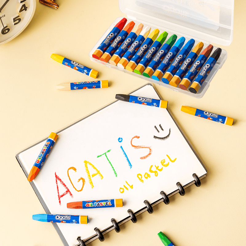 

Agatis Eco Oil Pastels 12 Colors Jumbo Hexagonal Shape / Crayon Anak