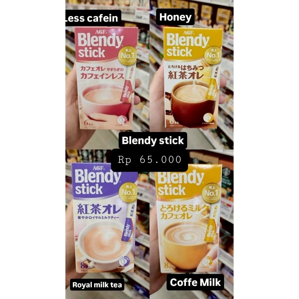

Blendy Stick Honey Less Caffeine Honey Royal Milk Tea Coffe Milk Minuman Instant Original Handcarry Jepang Jastip Halal