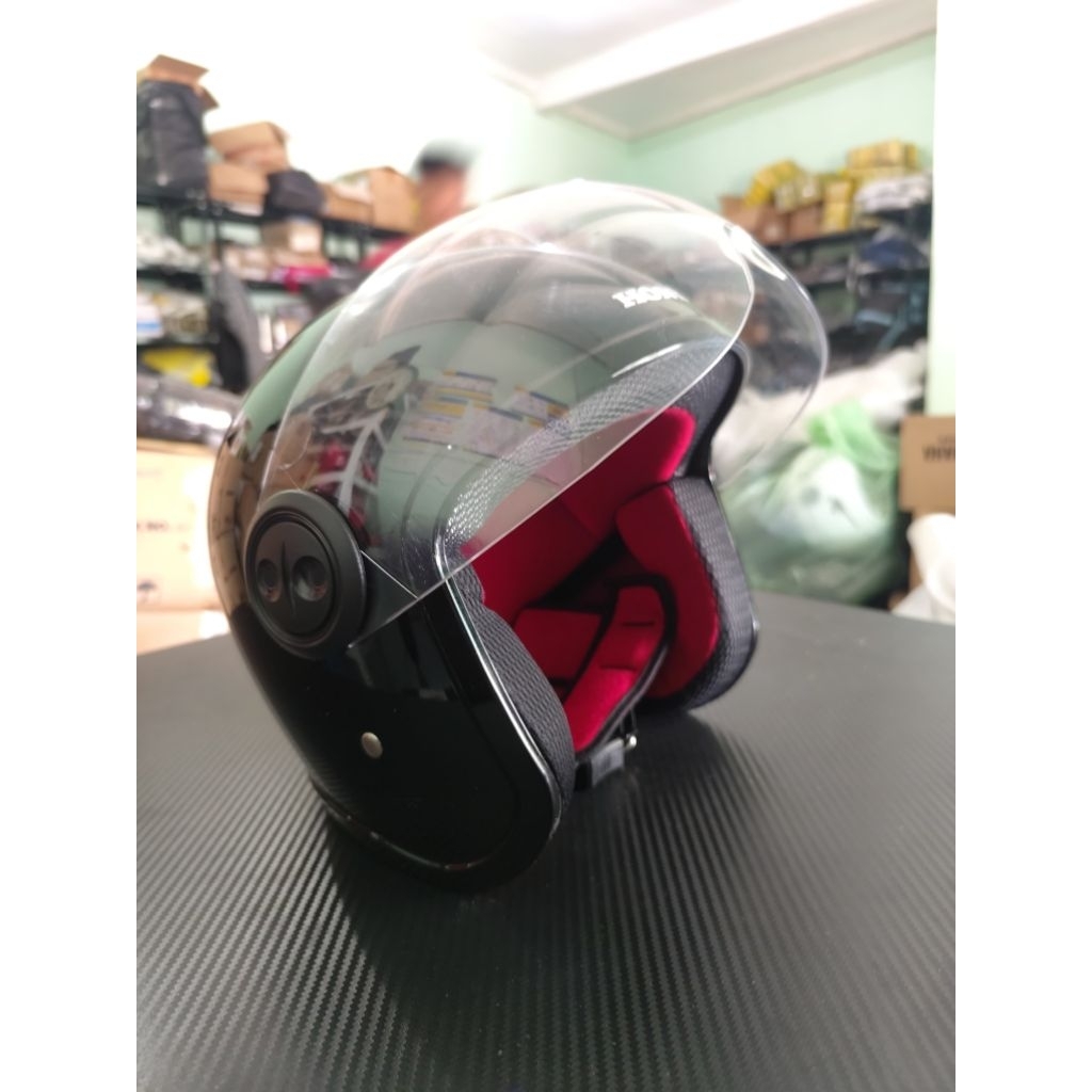 (SCOOPY PUTIH / HITAM) Helm Honda Original, Model Scoopy TANPA STIKER SCOOPY (POLOSAN)