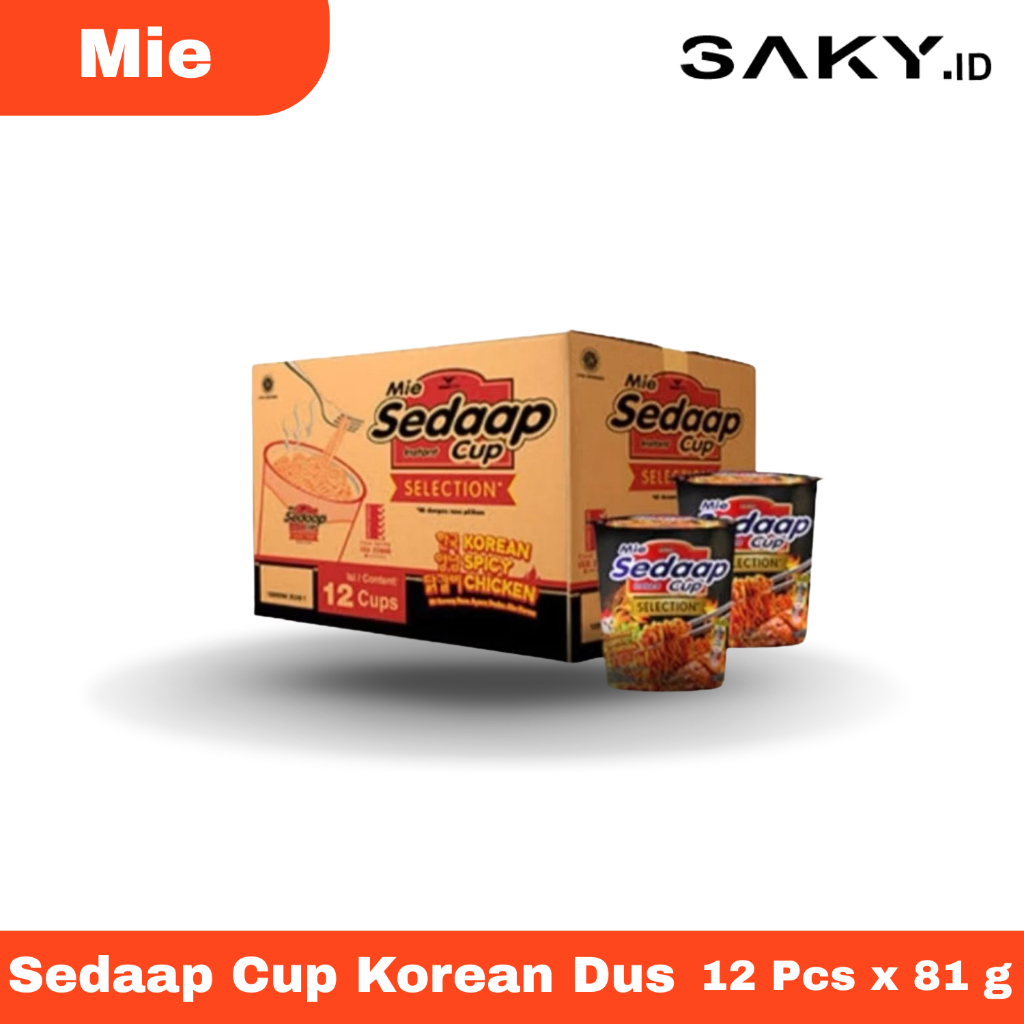 

Sedaap Mie Instant Cup Korean Spicy Chiken Dus Isi 12 Pcs