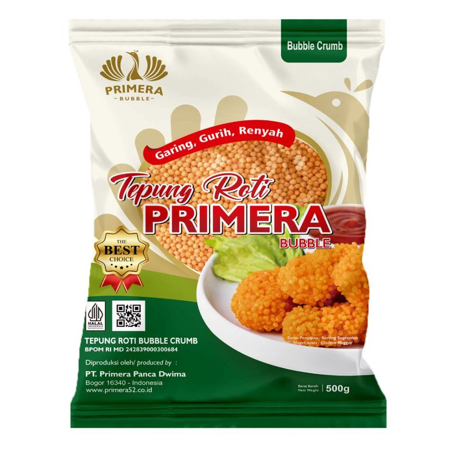 

PRIMERA PANKO Tepung Roti Bubble Crumbs Orange 500g
